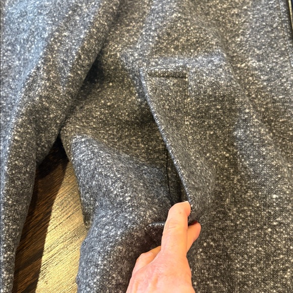 Theory Men’s Charcoal Tweed Wool Blend Zip-Up Jacket Size Large - Picture 10 of 11